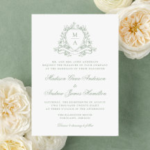 Hochzeit des eleganten grünen Wappen