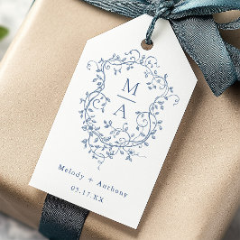 Hochzeit des französischen Blauen Wappen Geschenkanhänger