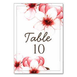Hochzeit des Inspirierten Kirschblossom in Asien Tischnummer