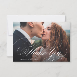 Hochzeit des klassischen Fotos Dankeskarte