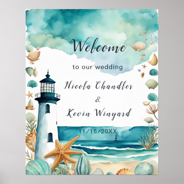 Hochzeit des Leuchtturms Poster (Vorne)