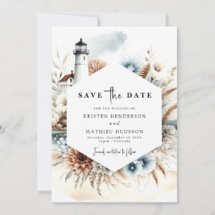 Hochzeit des Leuchtturms "Romantic Whimsical Typog Save The Date