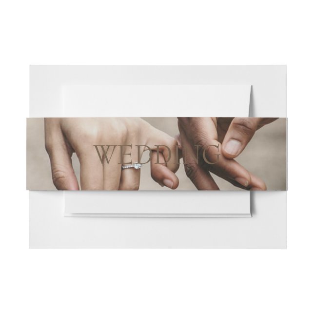 Hochzeit des Minimalistischen Fotos Einladungsbanderole (Vorderseite Beispiel)