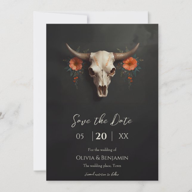 Hochzeit des Minimalistischen Watercolor Save The Date (Vorderseite)
