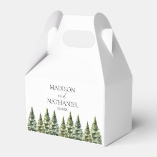 Hochzeit des Minimalistischen Winterschneewaldes Geschenkschachtel