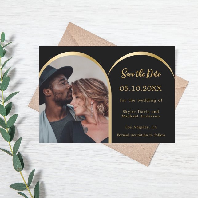 Hochzeit des modernen Fotos Save The Date (Von Creator hochgeladen)