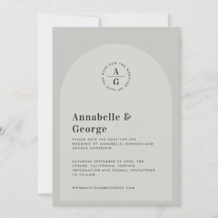 Hochzeit des modernen grafischen Fotos Save The Date