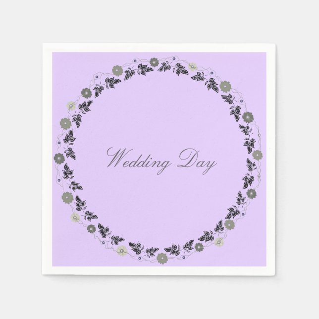 Hochzeit des Napkins-Lavendels Serviette (Vorderseite)