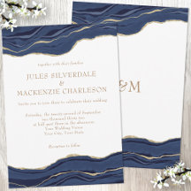 Hochzeit des Navy Blue Marble Agate Gold Glitzer