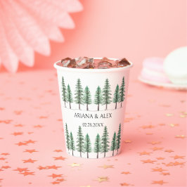 Hochzeit des Pinienwaldes Pappbecher