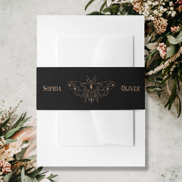 Hochzeit des schwarzgotischen Schmetterlings Einladungsbanderole