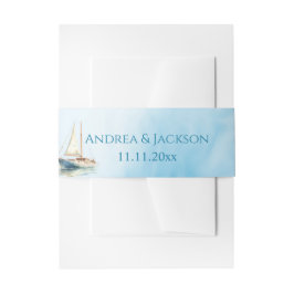 Hochzeit des Segelbootes Einladungsbanderole