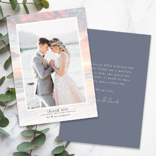 Hochzeit des Sunset Ocean Foto Dankeskarte