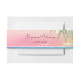 Hochzeit des tropischen Strandes Einladungsbanderole