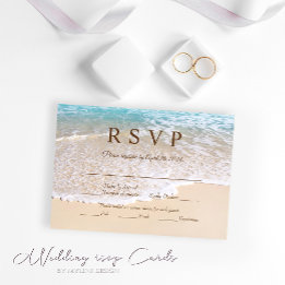 Hochzeit des tropischen Strandes im Sommer RSVP Karte