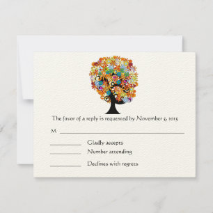 Hochzeit des verzauberten Pinienwaldes RSVP Karte