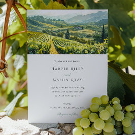 Hochzeit des verzauberten Weingartens Napa Einladung