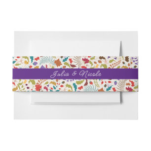 Hochzeit des Wildgartens Rose Woods Exotic Flower Einladungsbanderole