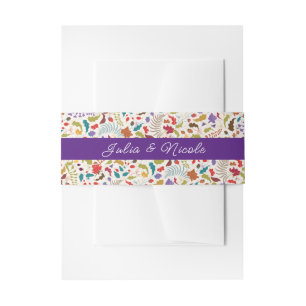 Hochzeit des Wildgartens Rose Woods Exotic Flower Einladungsbanderole