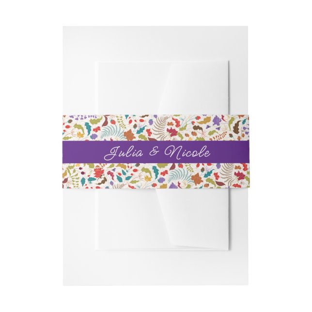 Hochzeit des Wildgartens Rose Woods Exotic Flower  Einladungsbanderole (Vorderseite Beispiel)