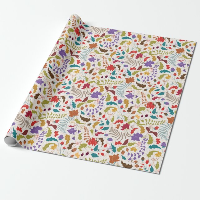 Hochzeit des Wildgartens Rose Woods Exotic Flower  Geschenkpapier (Ungerollt)