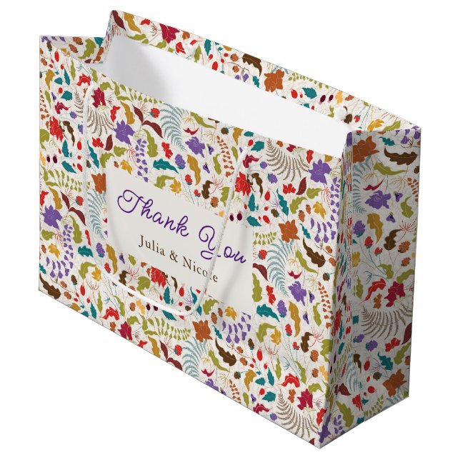 Hochzeit des Wildgartens Rose Woods Exotic Flower  Große Geschenktüte (Vorderseite Schrägansicht)