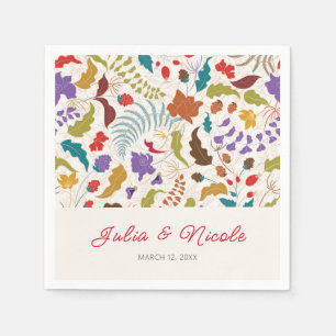 Hochzeit des Wildgartens Rose Woods Exotic Flower Serviette