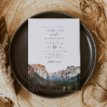 Hochzeit des Yosemite Nationalparks Skyline Einladung<br><div class="desc">Diese Einladung beinhaltet ein Aquarellbild des Yosemite Nationalparks. Editieren Sie einfach *most*,  um Ihren Eventbedürfnissen gerecht zu werden. Ändern Sie die Hintergrundfarbe und fügen Sie Ihr eigenes Foto zur Rückseite hinzu,  wenn Sie möchten.</div>