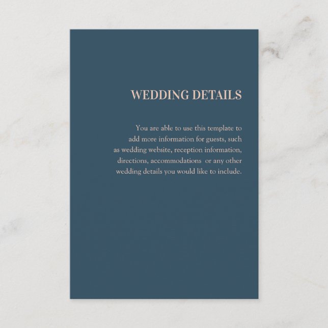 Hochzeit Detail Begleitkarte (Vorderseite)