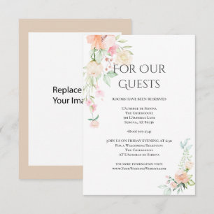 Hochzeit   Details Frühlingsblüten in Aquarellen Einladung