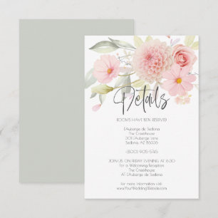 Hochzeit   Details Light Pink Floral Bouquet Einladung