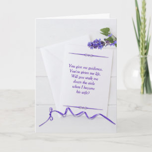 Hochzeit, die mich durch den Gang führt Karte