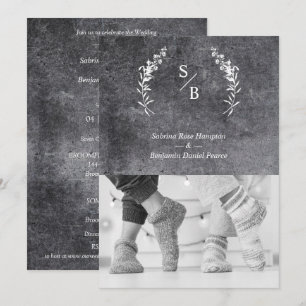 Hochzeit Dirty Alternative Foto Couple Chalkboard Einladung