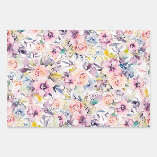 Hochzeit/Duschgeschenk Geschenkpapier Set (Vorderseite)