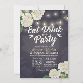 Hochzeit EAT Drink & Party Hydrangeas String Light Einladung