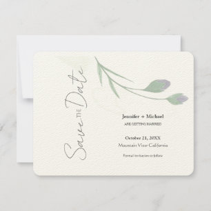 Hochzeit Ehe Minimalistische Kalligrafie Floral Save The Date