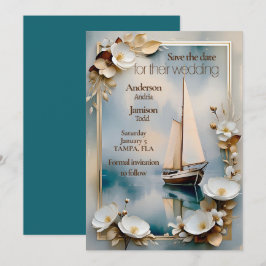 Hochzeit eines Schiffes Save The Date