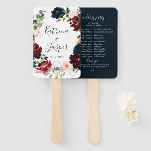 Hochzeit eines schweren Burgundy Fall Floral Wreat Fächer