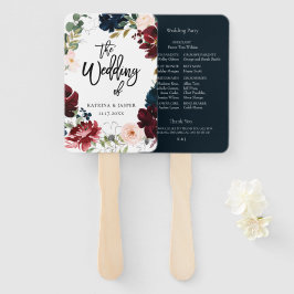 Hochzeit eines schweren Burgundy Fall Floral Wreat Fächer