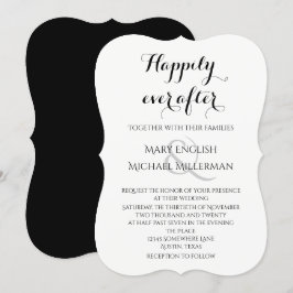 Hochzeit einfach Elegant glücklich jeden Tag Einladung