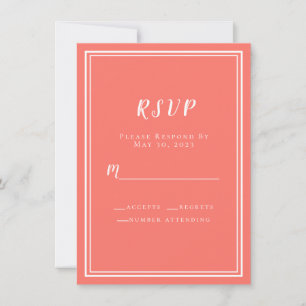 Hochzeit Einfach Modern Minimalistisch Koralle Wei