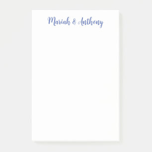Hochzeit Elegant Creative Classical Blue White Post-it Klebezettel