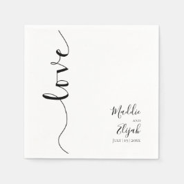 Hochzeit, Elegant, Einfach, Typografie, Schrift, Serviette
