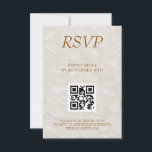 Hochzeit Elegant Floral Beige QR RSVP Karte<br><div class="desc">Moderne,  elegante qr-Code-Rsvp-Karte.</div>