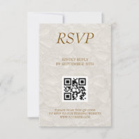 Hochzeit Elegant Floral Beige QR