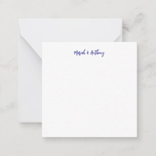 Hochzeit Elegant Kreativ Klassisch Blau Weiß Mitteilungskarte