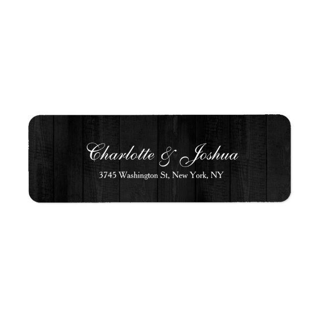 Hochzeit Elegant Kreatives Graues Holz Minimalisti (Vorne)
