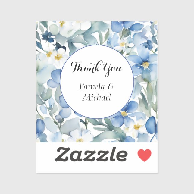 Hochzeit Elegant Minimalistisch Classic Blue Viele Aufkleber (Blatt)