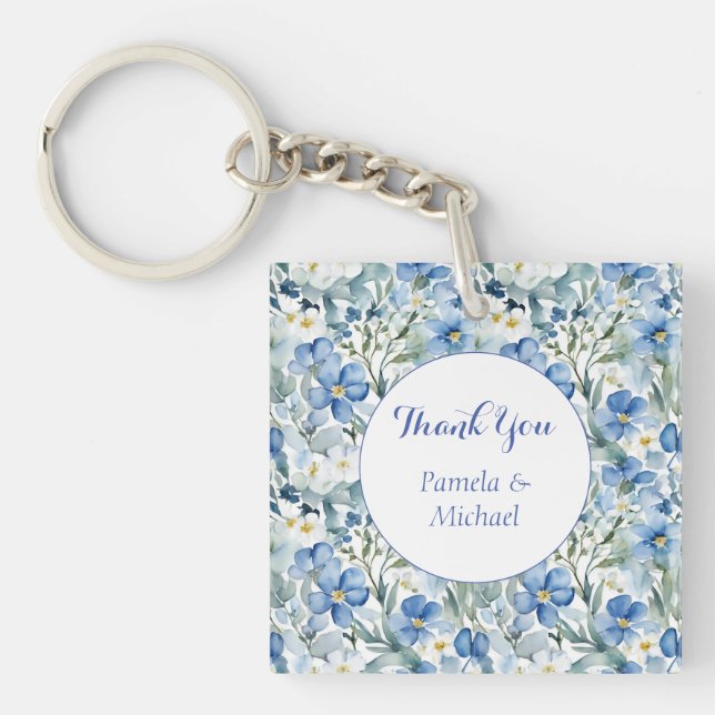 Hochzeit Elegant Minimalistisch Classic Blue Viele Schlüsselanhänger (Vorderseite)