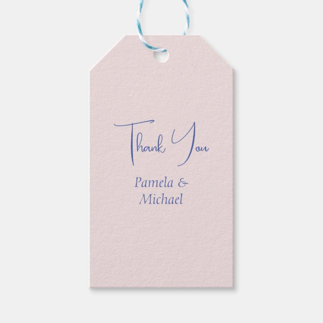 Hochzeit Elegant Minimalistisch Classical Vielen D Geschenkanhänger (Vorderseite)